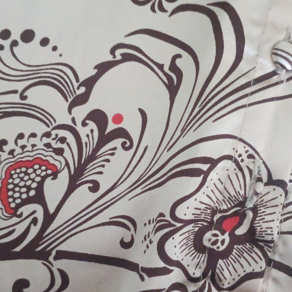 Brown and Patterned Long Sleeve Blouse VINTAGE - Picture 2 of 3